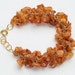 Gorgeous Rich Honey Baltic Amber in Yellow Gold Color Bracelet