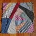 RESERVED Vintage Crazy Quilt Square LOT Antique Patchwork Dress Scrap Feed Sack cutter