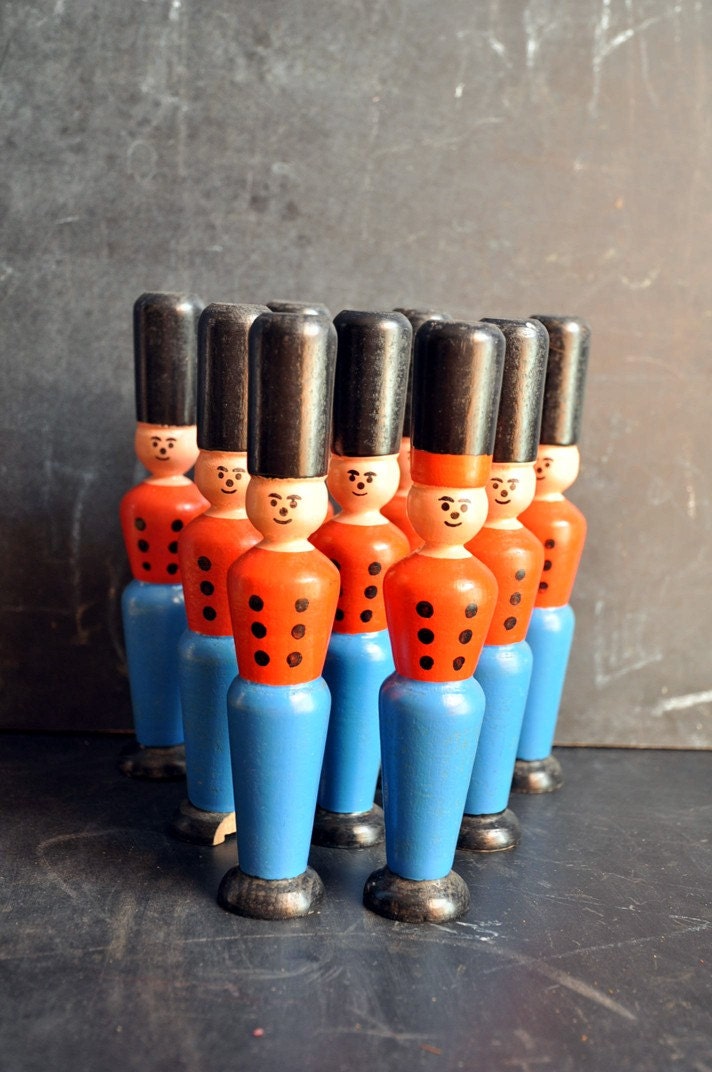 antique bowling set