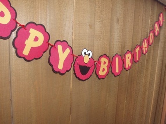  Elmo HAPPY BIRTHDAY BANNER to Match Any Party Theme