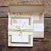 Embroidered wedding invitation