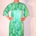 Reserved for Asura 10-27-14-VINTAGE 1950s Green Silk chinese Robe Cheongsam
