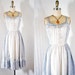 1970s Gunne Sax Dress - PETTICOAT JUNCTION Vintage 70s Blue Floral Calico Hippie Sundress s