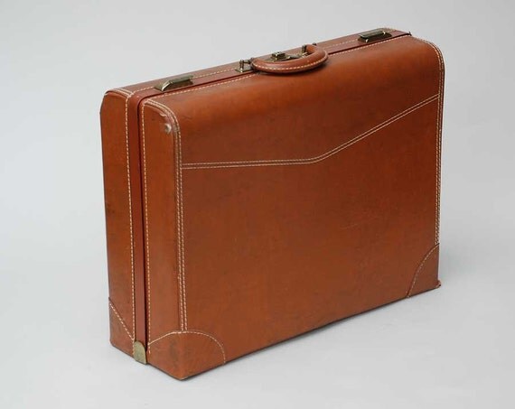 retro brown suitcase