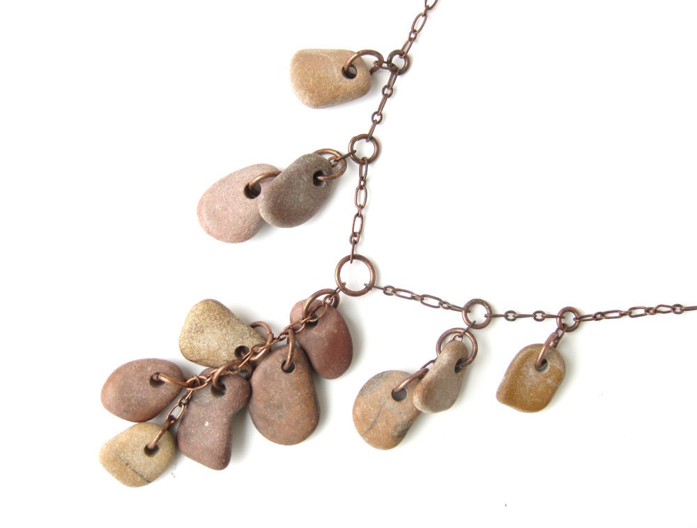River Rock Jewelry natural stone necklace by AuthenticStone