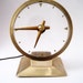 Vintage Art Deco Haddon Golden Vision Mystery Clock Model 70 with Lighted Dial