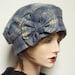 SALE item Blue Plaid Wool Cloche Hat