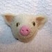 1970s Pig Magnet REAL Pig Hair Handmade