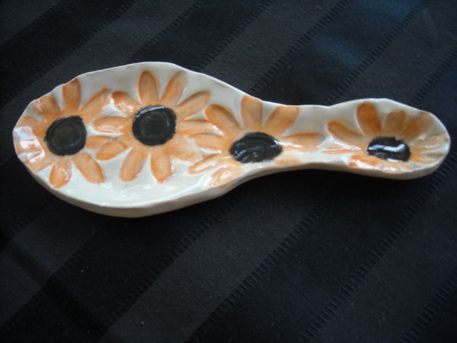Decorative Spoon Rest Boho Kitchen Accessory by Earmarksdesigns
