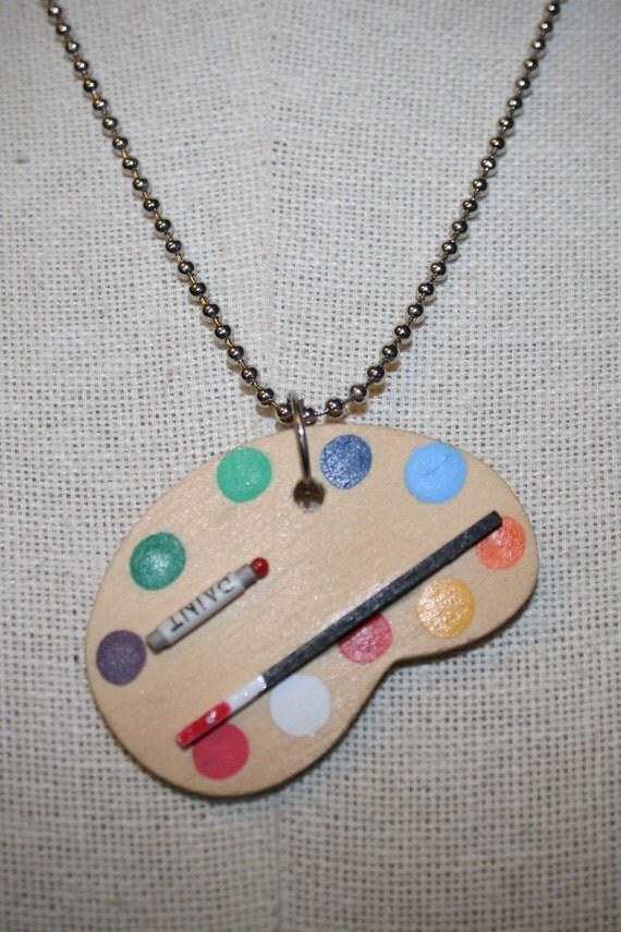 Items similar to Paint Palette Necklace on Etsy