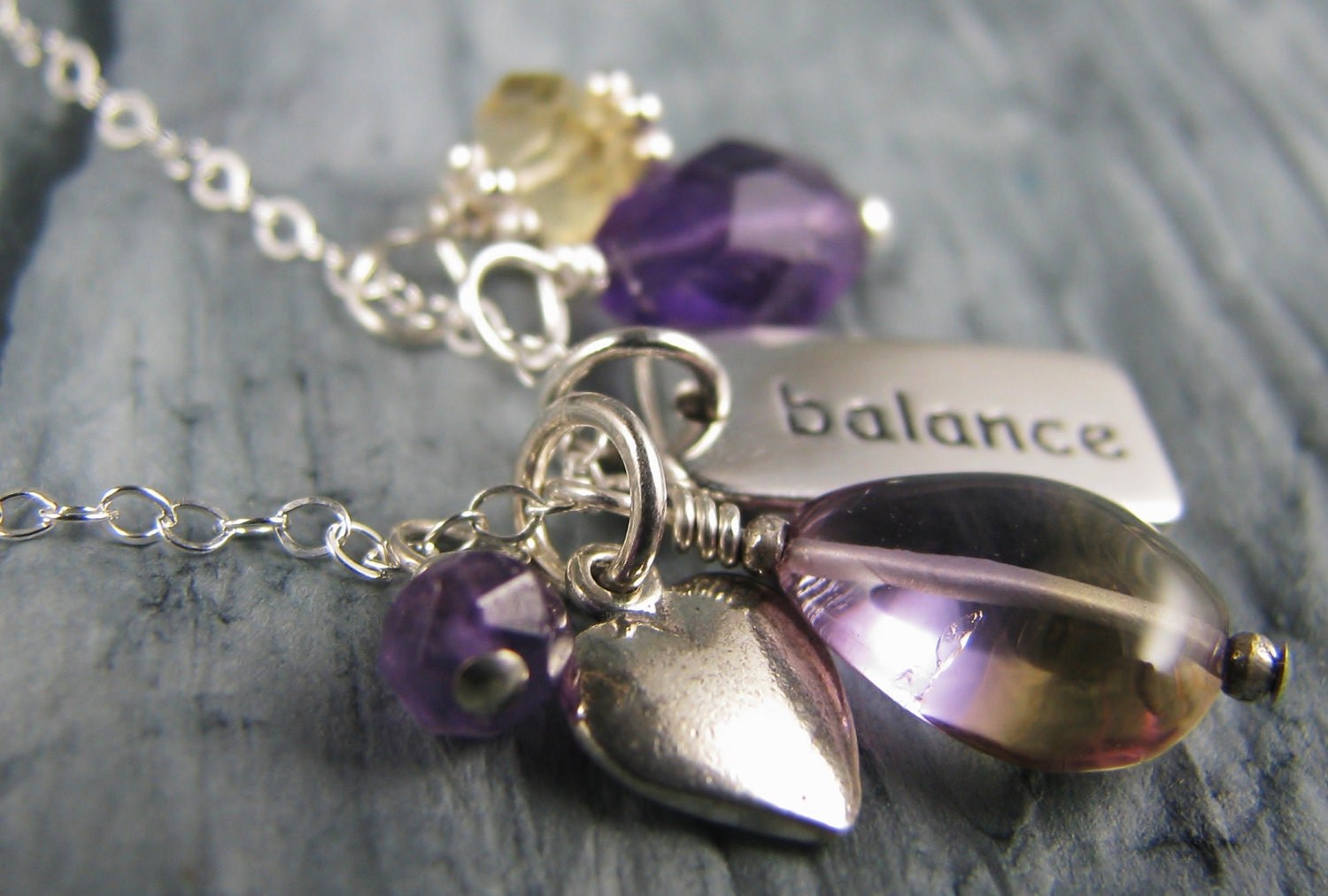 Yoga jewelry balance sterling silver charm necklace by GardenofOhm