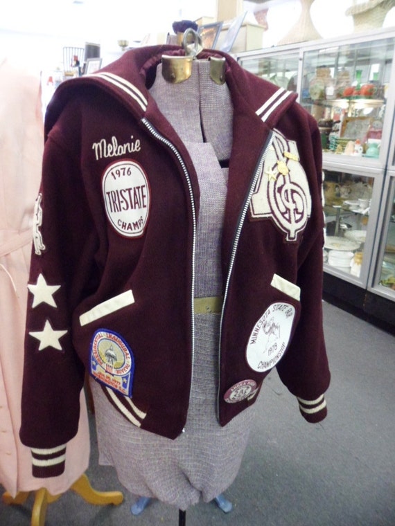 Reserved Varsity Band Jacket Leather and Wool Letterman