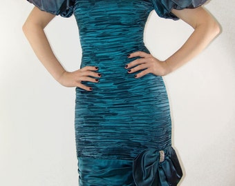 Vintage Party DRESS, Custom Tailored, 1980s