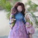 Needle felted Waldorf-Mother and two children- standing doll-soft sculpture--needle felt by Daria Lvovsky-Made to order