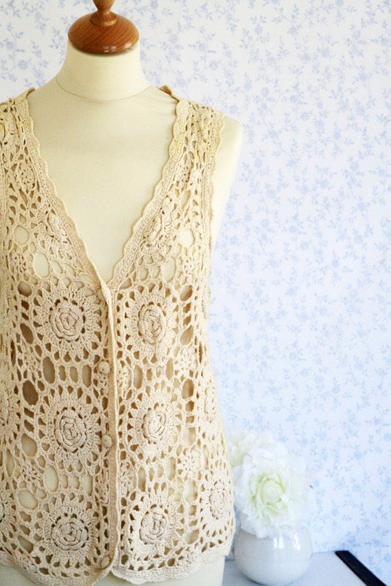 Vintage crocheted cardigan