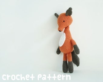 CROCHET PATTERN - Amigurumi Fox - PDF Instant Download - Cute Baby Shower Gift