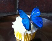 The Original EDIBLE BUTTERFLIES - Blue Love Personalized - Cake & Cupcake toppers - Food Accessories Il_170x135