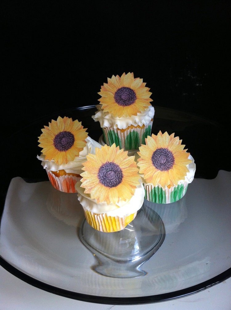 The Original EDIBLE Sunflowers Cake & Cupcake by SugarRobot