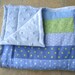True Blue and Green Cuddle Rug Mini Quilt FREE SHIPPING