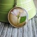 Bridal Crabapple Botanical Necklace Real Plant Botanical Jewelry Pressed Flowers Resin Antique Brass Chain Nature Inspired