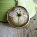 Botanical Jewelry Necklace Flowering Crabapple Blossum Flower Pressed Flowers Resin Antique Brass Chain - Spring