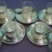 Lot of 5 Demi Tasse Cups, Saucers and Spoons
