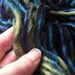 Super bulky yarn handspun - knitting, doll hair yarn, wool, waldorf, dark teal, yellow moss green, cobalt blue