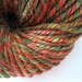 Handspun yarn - worsted weight wool, red and green