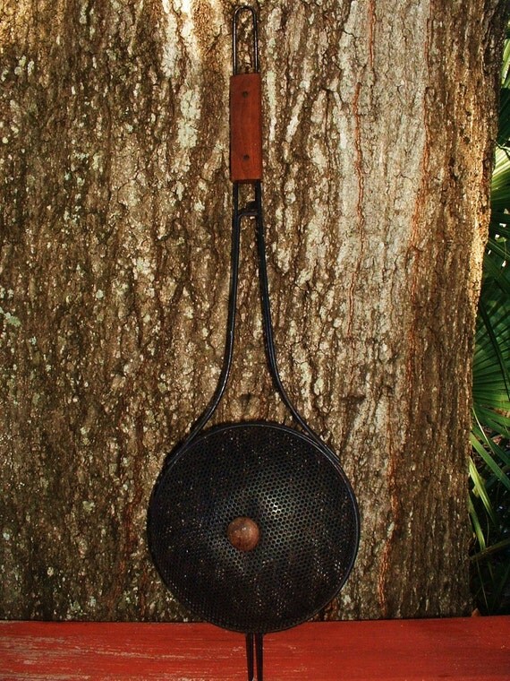Vintage Popcorn Popper for Fireplace Campfire