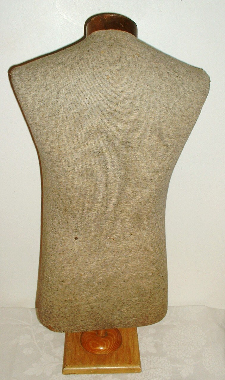 SALE Vintage Wood Male Torso Mannequin Form Adjustible