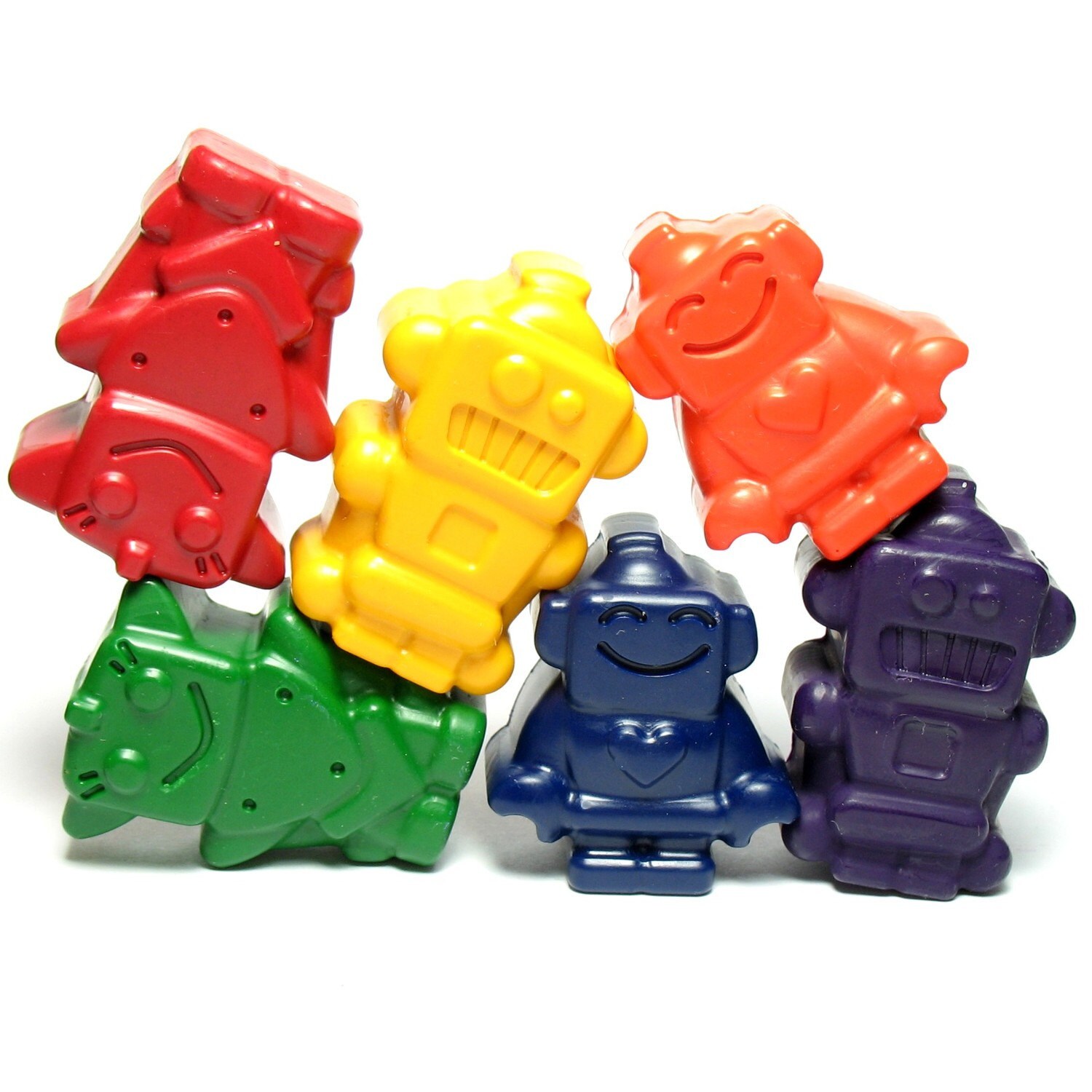 Robot crayons set of 6 by on Etsy