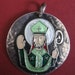 Vintage Saint Martial Religious Medal French Sterling Silver and Enamel By Elie Pellegrin SS500