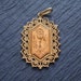 Antique Communion Religious Medal French Sterling Silver And Vermiel Filigree SS208