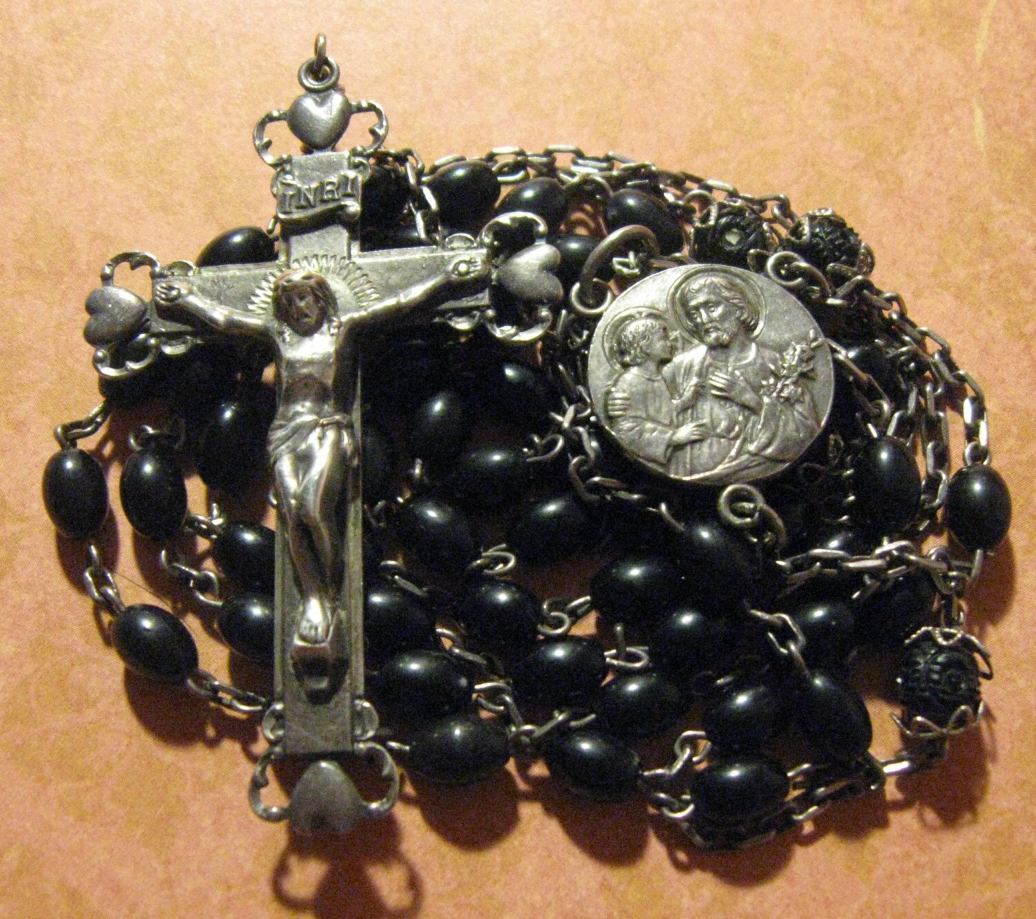 Antique Nun's Rosary Sterling Silver and Capped by davidjp1927