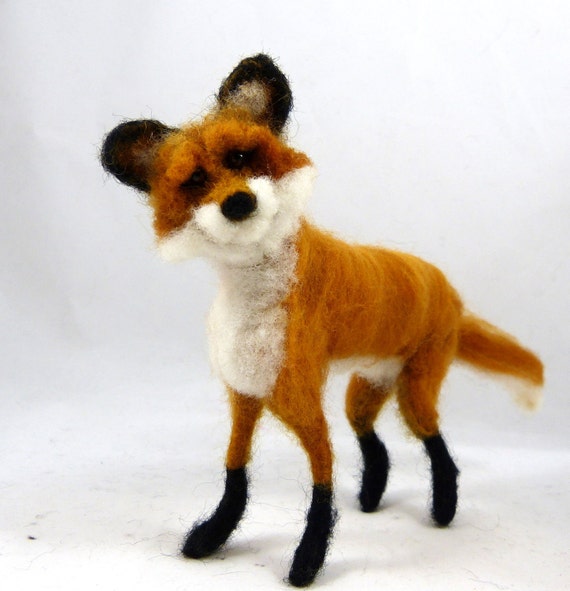 Needle Felted Red Fox by Sendsunshine