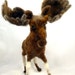 RESERVED for MeiLin - Needle Felted Brown Moose - sendsunshine