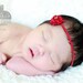 Bitty Blossom - RED Flower Headband - baby headband - baby flower headband - newborn headband - infant headband