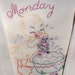 Embroidered Floursack Dishcloths, Ducky Ducks