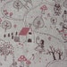 Japanese cotton linen blended fabric - Alice in wonderland- by the yard