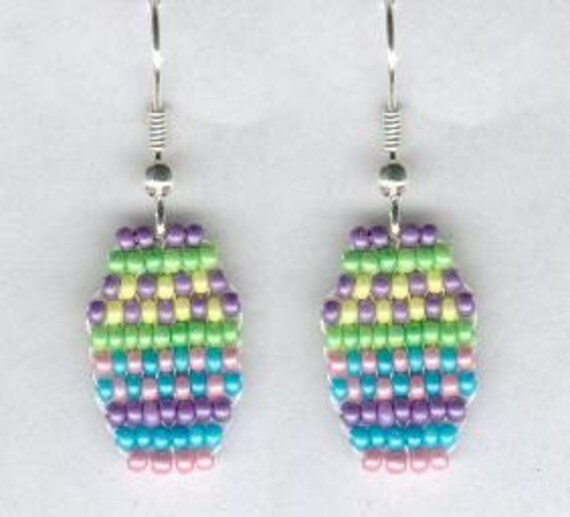 Pastel Easter Egg Beaded Earrings