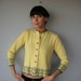 1960s vintage CORNBREAD yellow cardigan