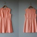 1960s dress / 60s dress / party dress / Coral Pearl silk dress - size medium , large