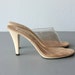 1970s heels / clear acrylic heels / Rififi heels - size 8 , 39