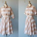 80s does 50s dress / shirtwaist dress /1980s belted cotton day dress / Summer Plaid dress - size medium , large