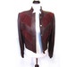 Vintage MAHOGANY Italian Leather and Suede Cropped Bomber Motorcycle Jacket S M