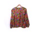 Vintage 80s BAROQUE Floral Boxy Blouse m l