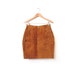 Vintage 90s Honey Brown United Colors of Bennetton Suede Leather Mini Skirt s m