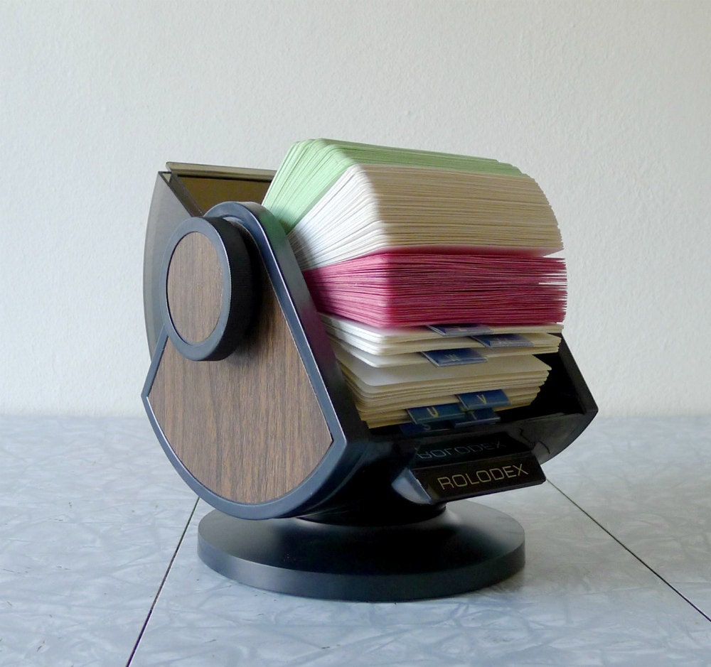 Vintage Office Decor Rolodex Organizer organization faux
