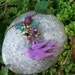 Big Purple Swallow Necklace Lucite Charm