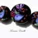 Lampwork Bead set - 5 Floral lush lentils -SRA Lorraine Dowdle